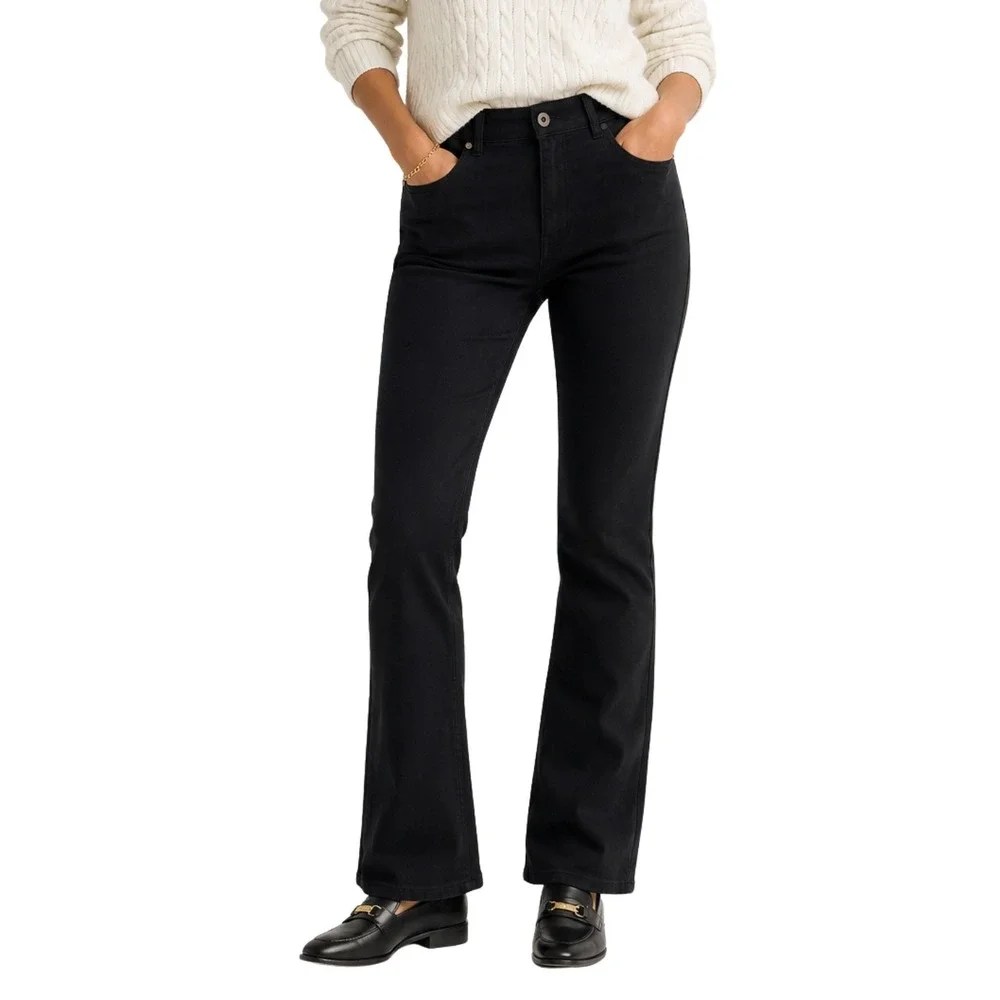 Halara Jeans  XL Tall Black Flex Denim Soft High Rise Bootcut Cotton Stretch NEW